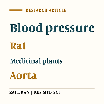 Cardiovascular effects of five native plants from southern of Khorasan State