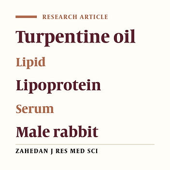 Studies on the effects of turpentine oil on the serum concentration of lipids and lipoproteins of male rabbits