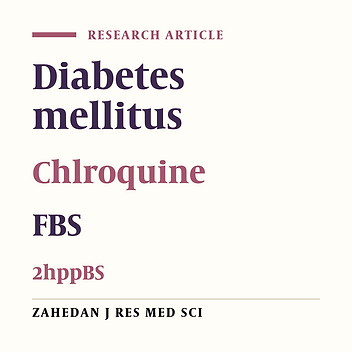 Comparison of effect of Chlroquine and placebo on blood sugar of patient with uncontrolled type II diabetes mellitus