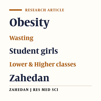 The prevalence of obesity and wasting in primary school girls in the city of Zahedan