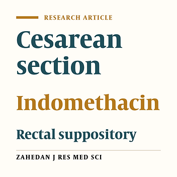 The effect of Indomethacin suppositories on pain relief after cesarean delivery with general anesthesia
