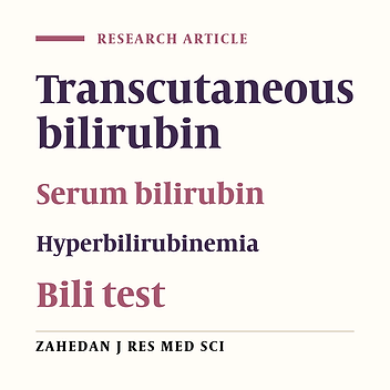 Comparison of change pattern of serum and transcutaneous bilirubin in hyper bilirubinemic neonates