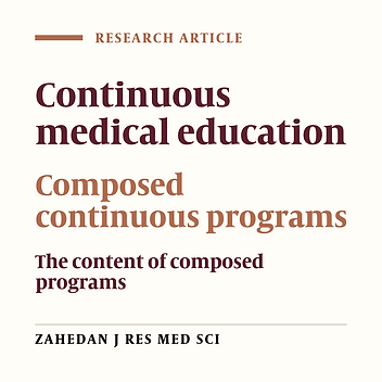 The study of general practitioners’ views on the content of composed programs in Zahedan