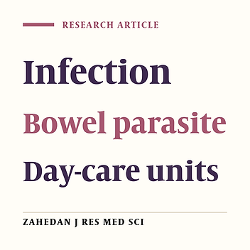 Intestinal parasitic infections in Zahedan day-care units