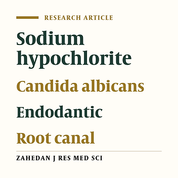 The antifungal effect of sodium hypo chloride in infected root canals with Candida albicans