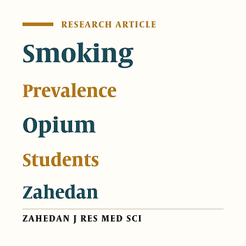 Prevalence of smoking and drug abuse in students of Zahedan high schools