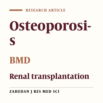 Kidney Graft Recipients Bone Mineral Density in Iranian