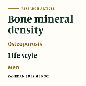 Relationship between life style and bone mineral density in men