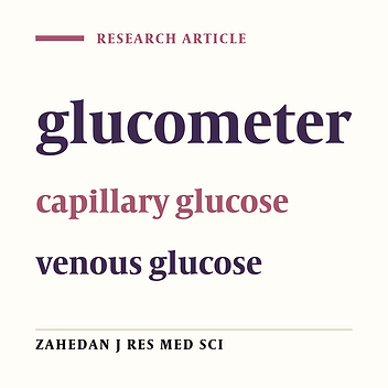 The assessment of the difference of capillary blood glucose level and venous glucose level measured by glucometer devices