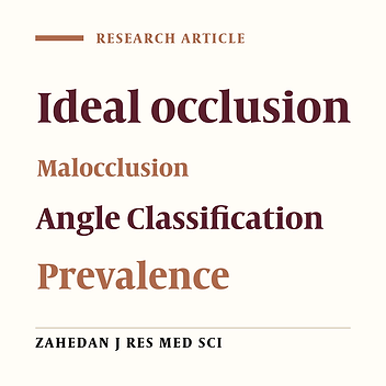 Prevalence of ideal occlusion and dental malocclusion in 12-13 years old students in Zahedan
