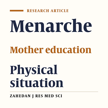 The menarche age of secondary school girls in Zahedan
