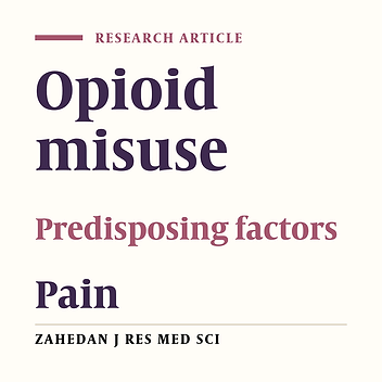 Opioid misuse and its predisposing factors in patients with pain