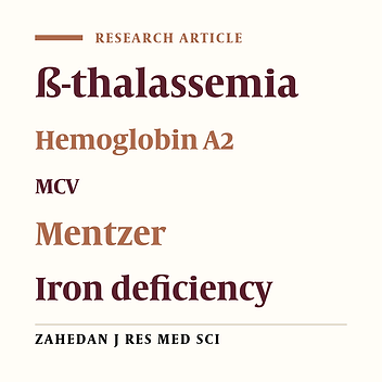 Evaluation of the Mentzer index in the screening of minor Thalassemia