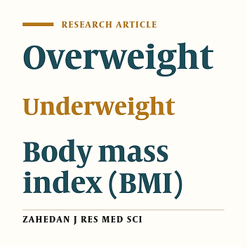 Body Mass Index in Zahedan University Of Medical Sciences Students