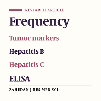 The Frequency of CA15-3, CA125, CA19-9 in Patients With Hepatitis B and C