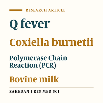 The Sensitivity of the PCR Method for Detection of Coxiella burnetii in the Milk Samples